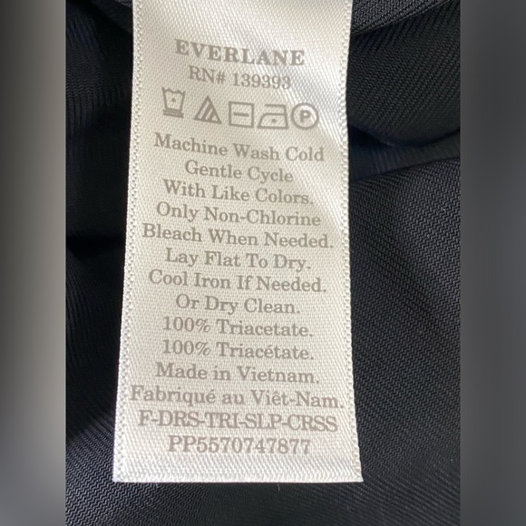 Everlane The Japanese GoWeave Cross-Back Slip Dress Sleeveless Black 00 - Picture 11 of 13